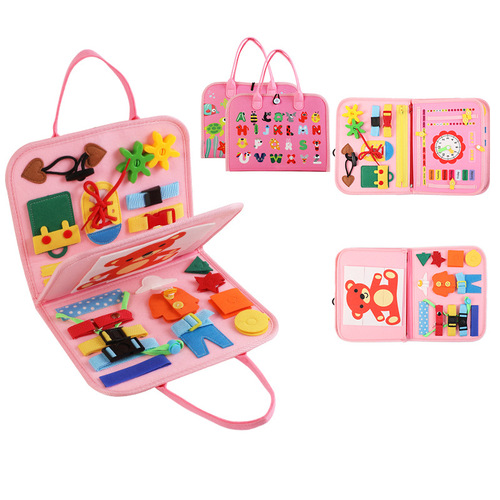 2025 Amazon Felt Busy Board Multi-Page Early Learning Board Children's Educational Toy Quiet Book