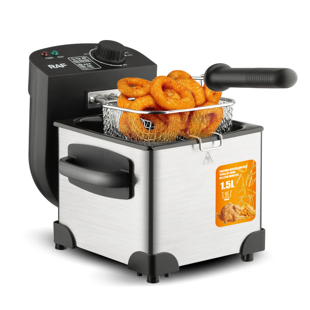 Freidora transfronteriza doméstica pequeña freidora eléctrica freidora comercial freidora de patatas fritas de acero inoxidable