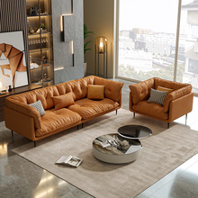 与吉奶油风家具现代简约沙发小户型客厅科技布现代轻奢云朵沙发