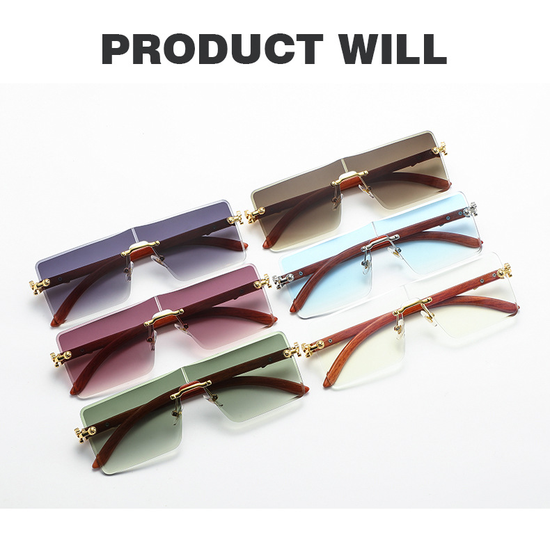 Simple Style Animal Pc Square Frameless Women's Sunglasses display picture 13