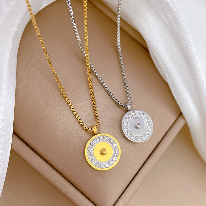Minimalist Real Gold Collarbone Chain Necklace With Diamonds_voghion.com