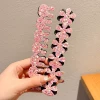 15# Pink Flower Rabbit - 2 pieces - about 34cm long