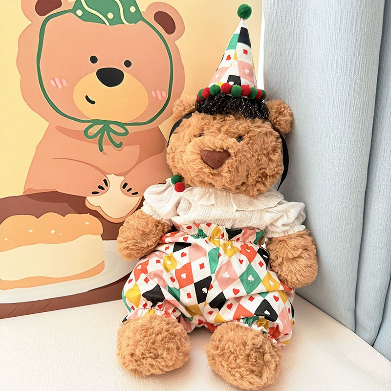 Котята Барселона Bear Clothes Барселона Bear Clothes Фланелевые пижамы Набор eye mask Cute Dressup