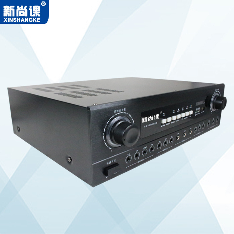 Amplificador de música KTV doméstico paquete de tarjetas KTV amplificador de potencia profesional de alta potencia karaoke anti-aullante subwoofer amplificador Bluetooth