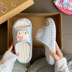 【可拆卸】甜酷猫~!巨可爱软萌ins居家eva凉拖鞋女夏季沙滩一字拖