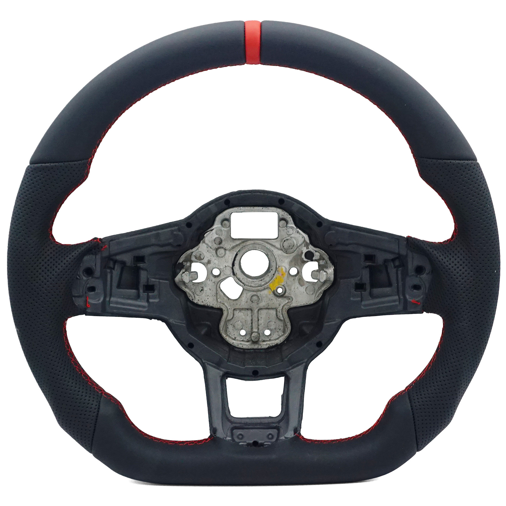 Suitable for Golf 7 7.5 GTI RLINE semi-perforated red stitching steering wheel with red return mark
