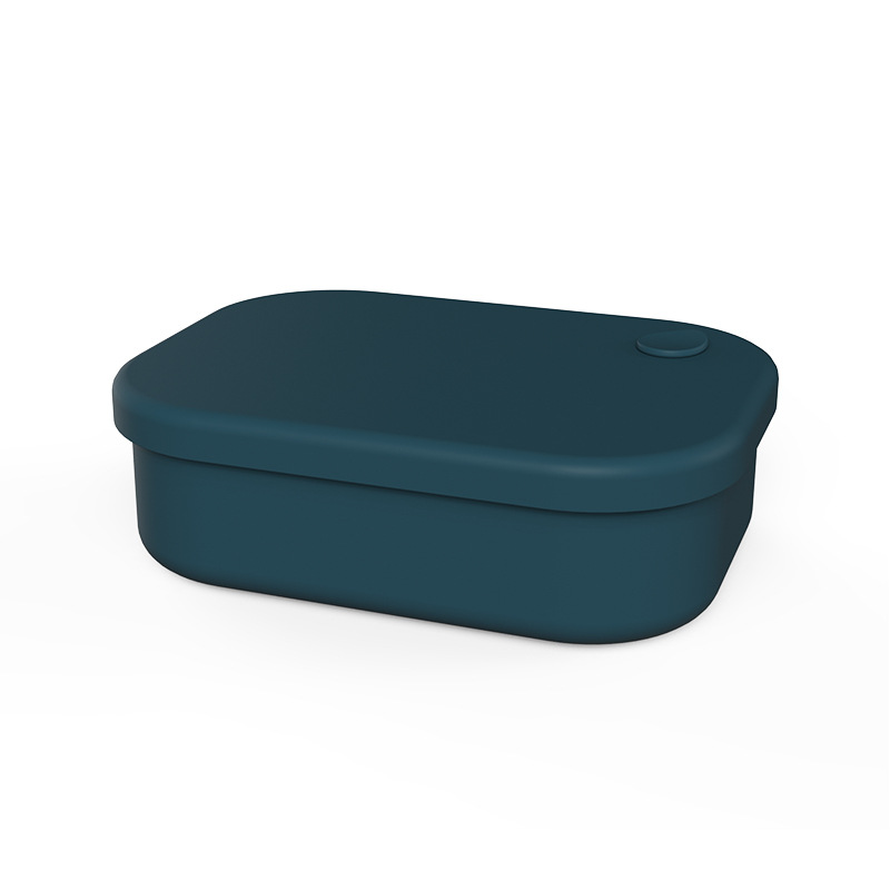 Lancheira de silicone de grau alimentício, aquecimento por micro-ondas, caixa de armazenamento para manter os alimentos frescos, compartimento selado para almoço_voghion.com