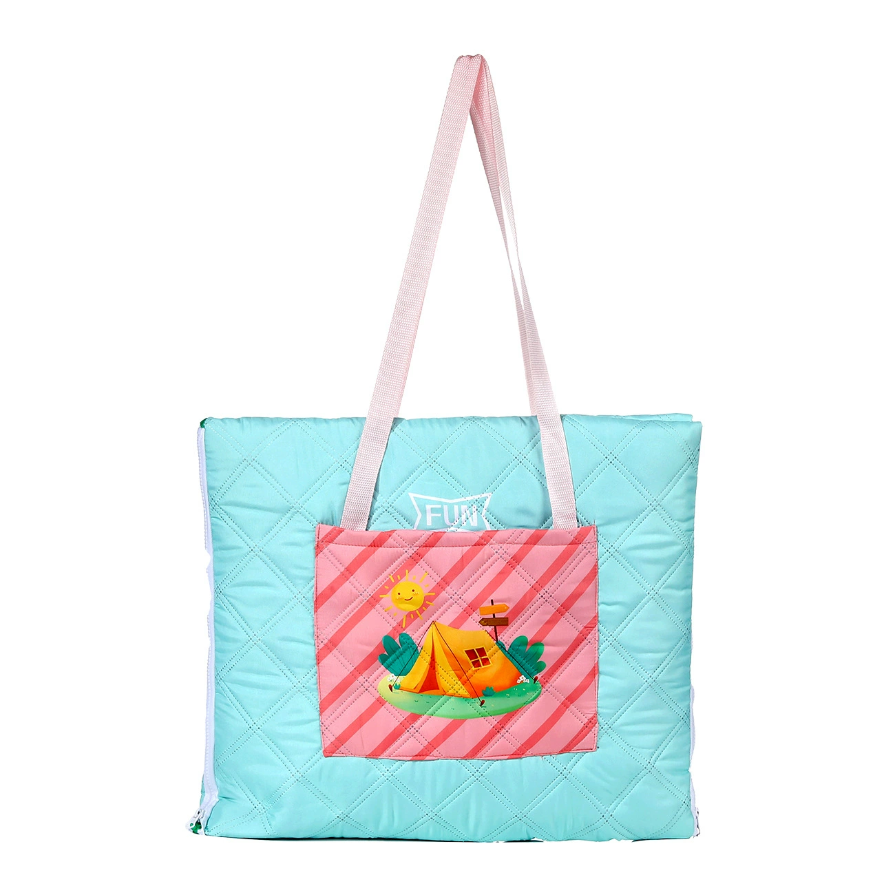 Handheld folding backpack, beach carpet for camping for picnic, increased thickness