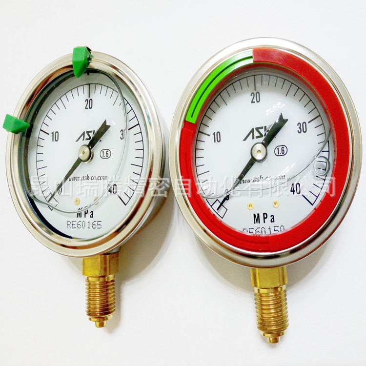 OPG-AT-G1/4-60x40MPa-CR彩色环压力表 ASK压力表