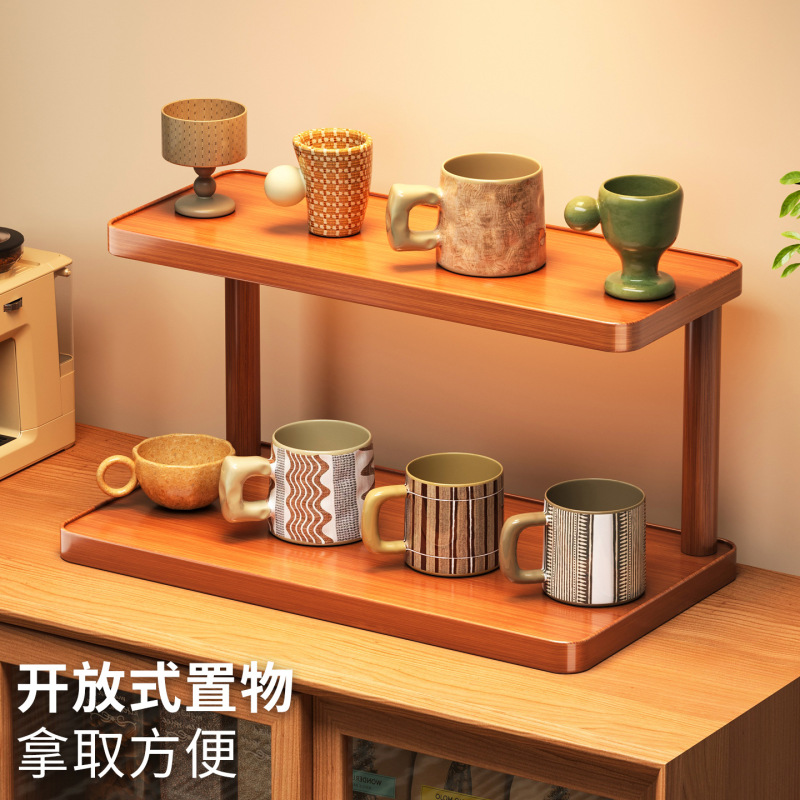 デスクトップ多層収納ラックティーカップマグカップホルダー装飾品手作りディスプレイラック玄関キー雑貨収納ラック|undefined