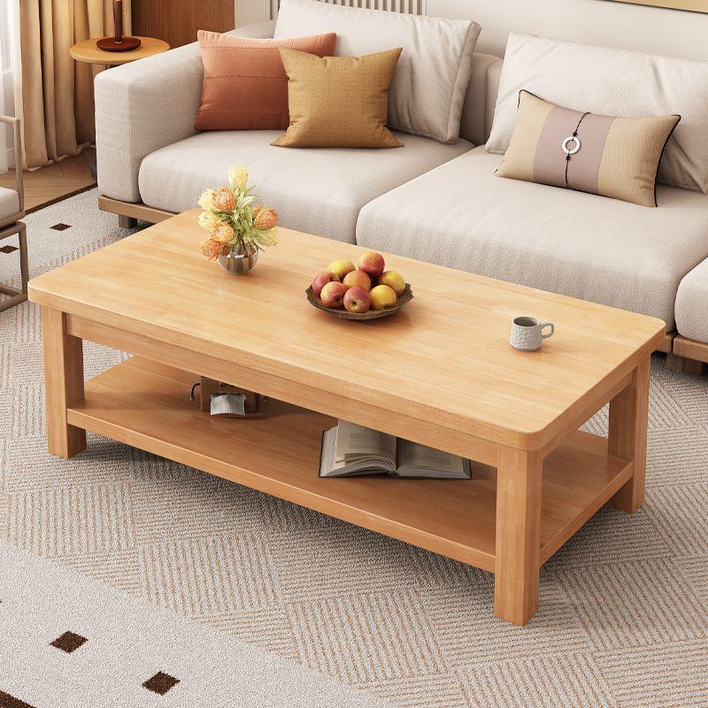 Casa de madera sólida sala de estar pequeña mesa de madera de pino almacenamiento doble mesa de té china mesa de té rectangular mesa de té