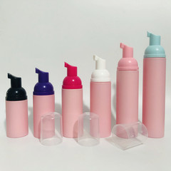 30ml 100ml Sanding Pink Mousse Bottle Facial Cleanser Hand Soap Foam Bottle PET Plastic Refill Bottle