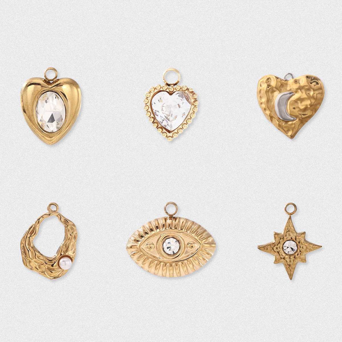 Decoding European and American Stainless Steel Necklace Accessible Luxury Niche Electroplating 18K Gold Accessories DIY Jewelry Zircon Inlaid Pendant for Women