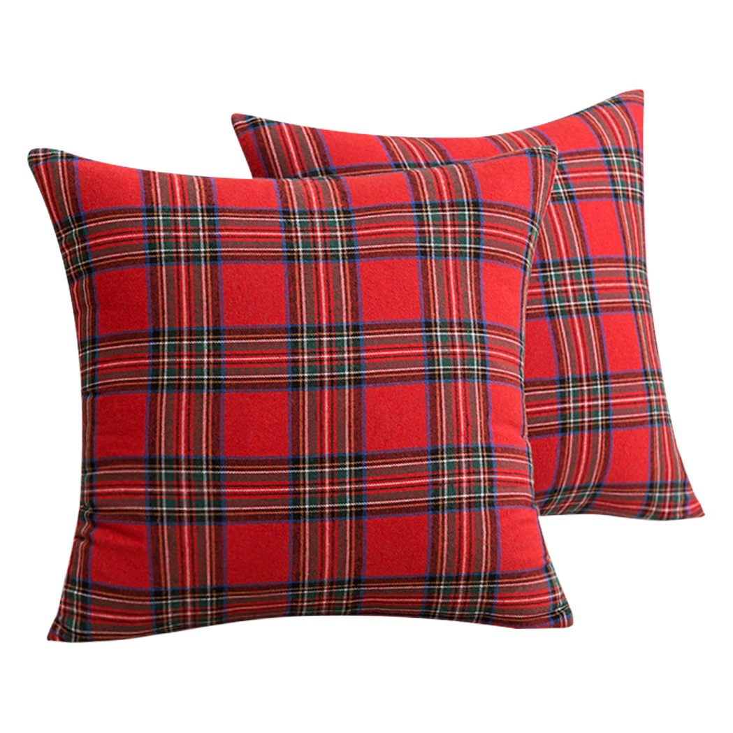 Amazon Новая Рождественская клетчатая наволочка с простым геометрическим узором, наволочка, трансграничная наволочка для дивана