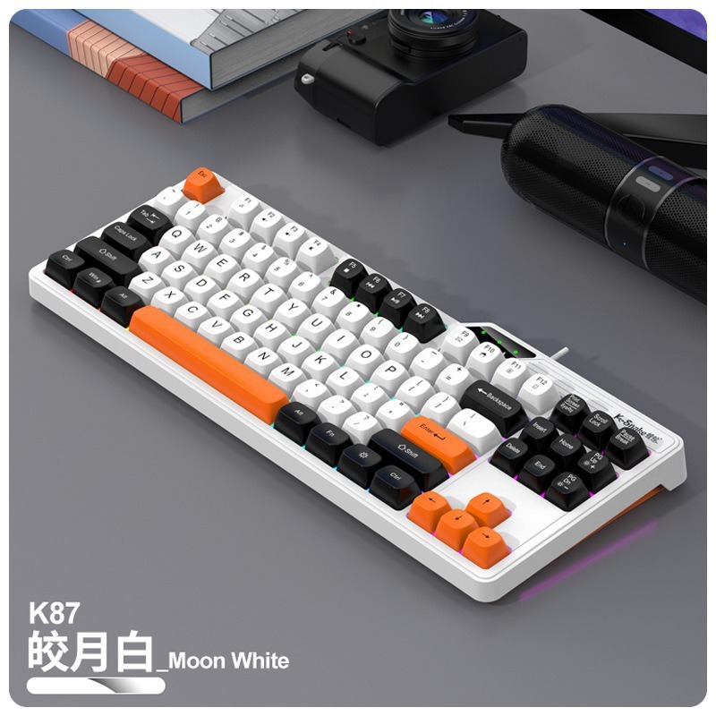 マムシk 87有線ゲームのキーボードの電気競争のバックライト87ボタンのノートパソコンのキーボードの事務商取引|undefined