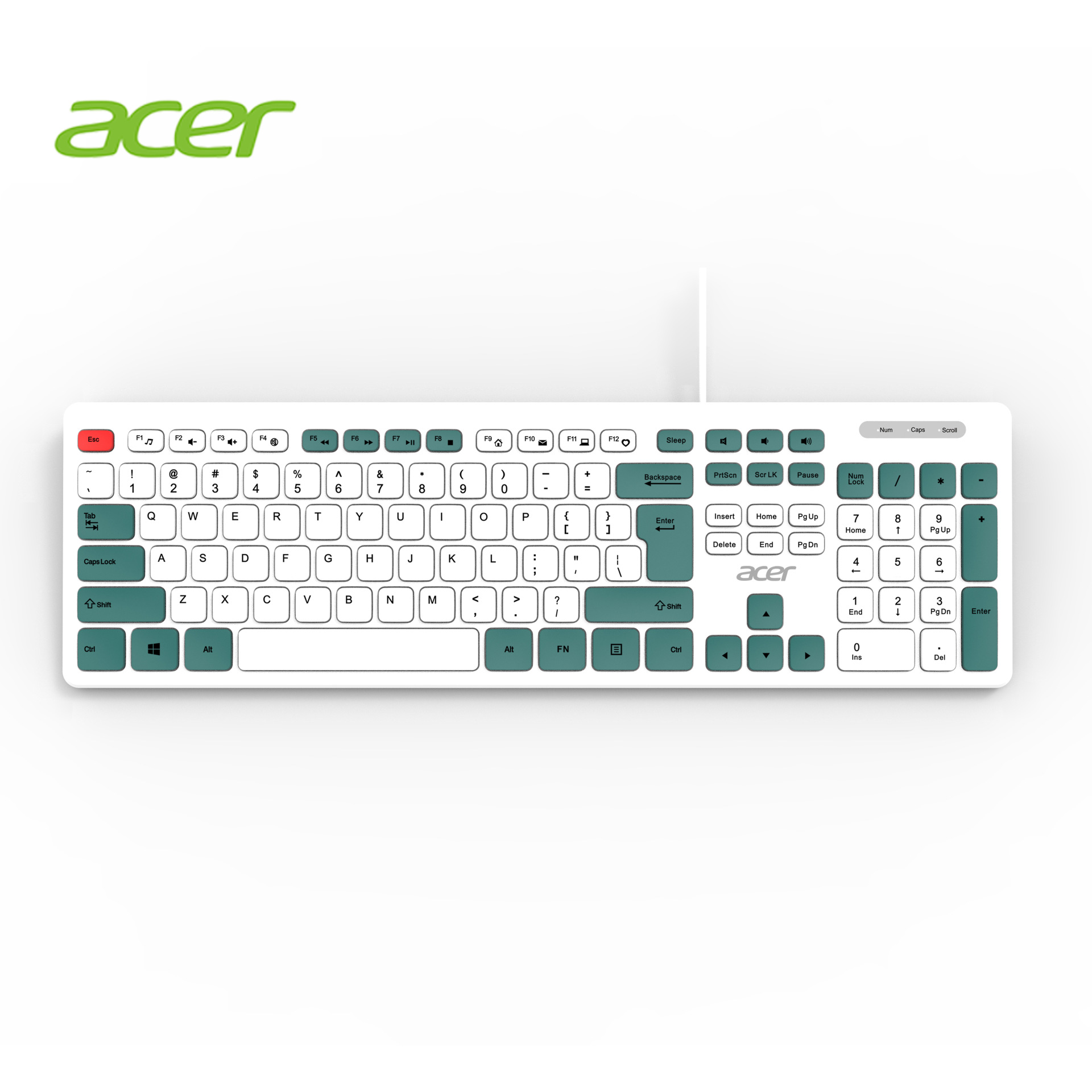 acer宏碁OAK920 厂家直批办公键盘高颜值配色108键全尺寸布局键盘