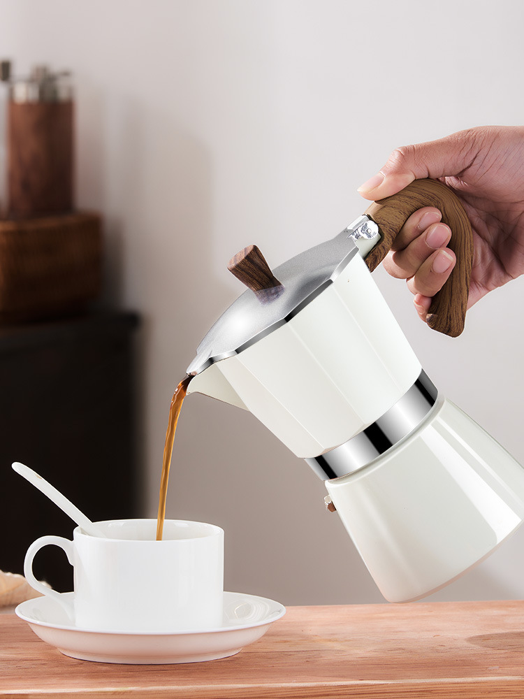 Oq5M Wholesale Moka Pot Household Espresso Brewing Set Double Valve Extraction Pot Portable Outdoor Hand