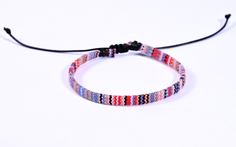 Retro Color Block Cloth Knitting Unisex Anklet 1 Piece display picture 15