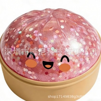 Transfronterizos raros bolos de brillo rosa, juguetes suaves y lindos, artículos de colección de compresión reducida brillante, bolos de compresión de compresión