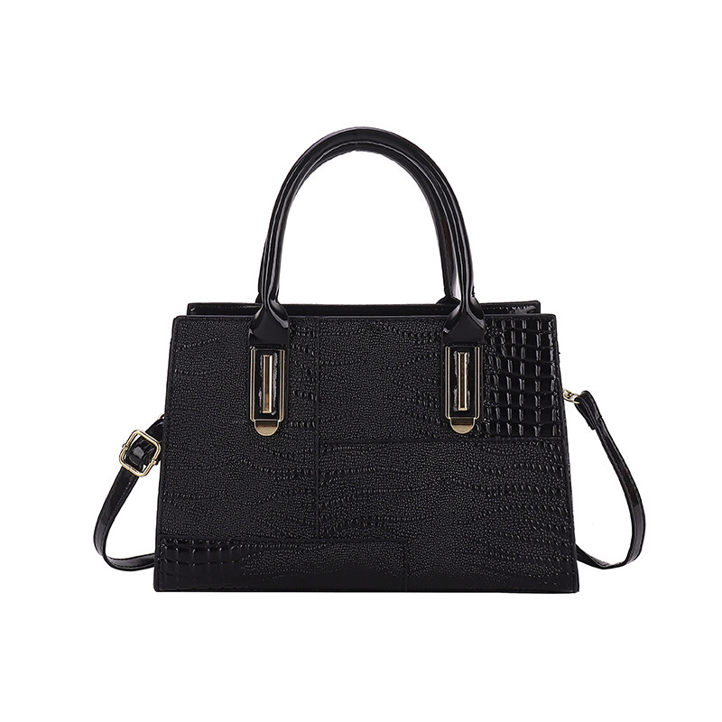 2023 nuevo bolso de platino con patrón de cocodrilo retro, bolso de costura de moda femenina, bolso de mensajero de hombro de viajero de todo fósforo