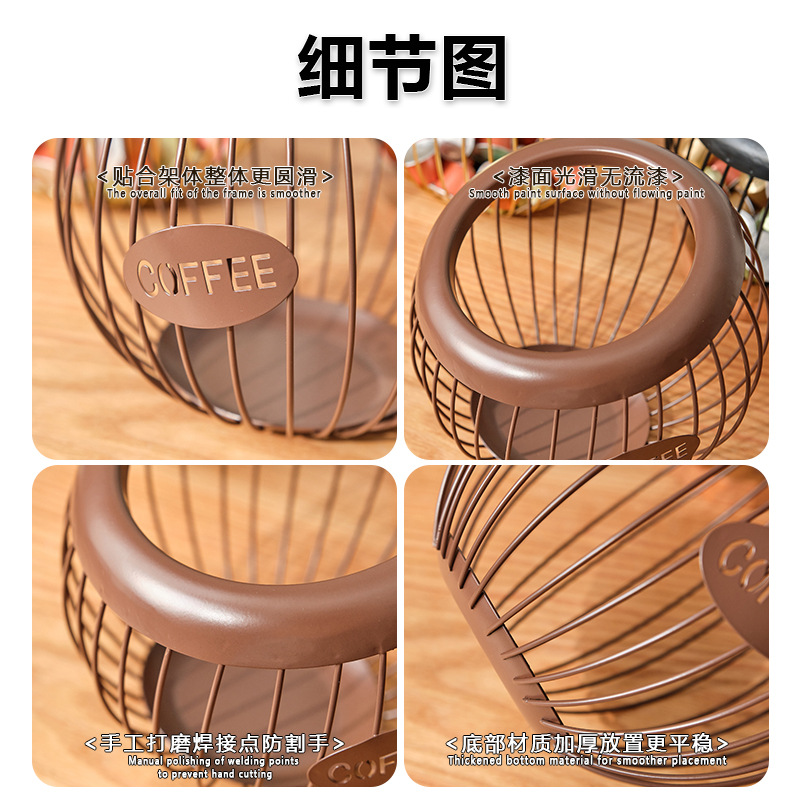 Decoración de escritorio europea con almacenamiento para dulces cápsulas de café barra o cafetería