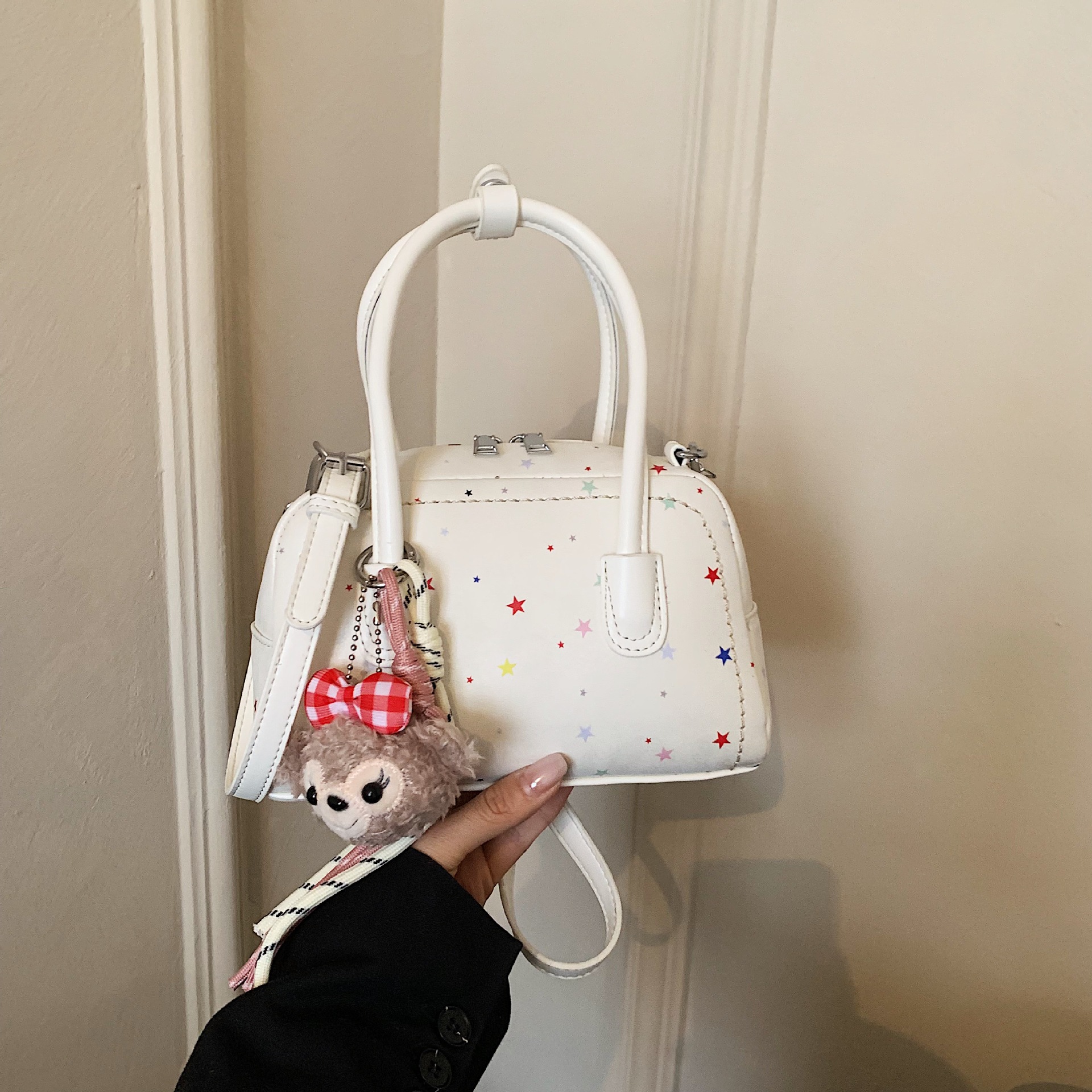 Nicho flor impresión bolsos pequeños bolsos de transporte de hombro bolsos de brazo de moda diarios bolsos portátiles image 4