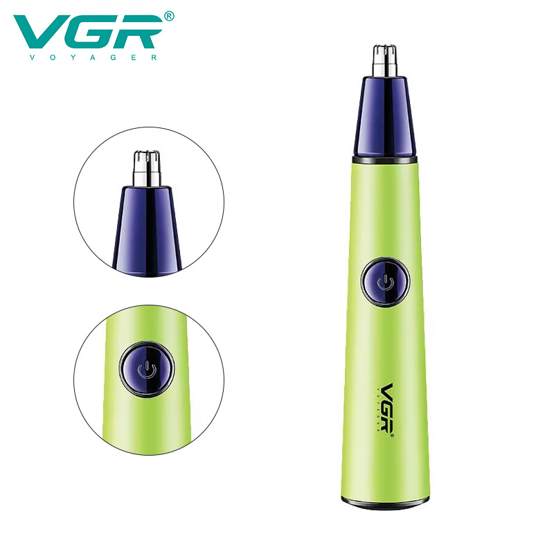 VGR627 Electric Nose Hair Trimmer for Men Portable 2-in-1 Eyebrow Trimmer Rechargeable Cross Border_voghion.com