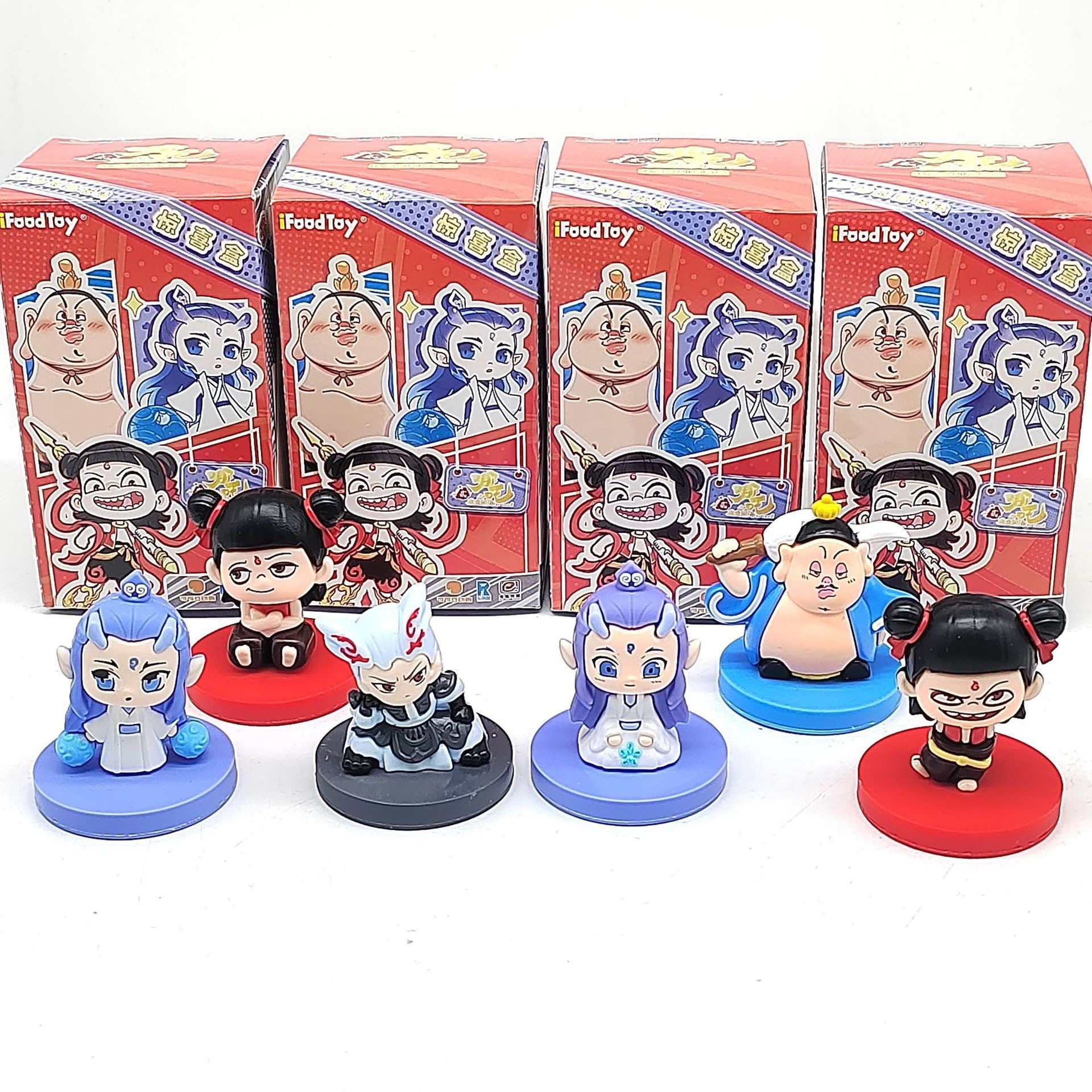 Caja ciega de Nezha Dong Dong Le Chao jugar popularidad en línea caja ciega juguetes para niños muñecas estandos de muñecas pequeñas mercancías popularidad en línea