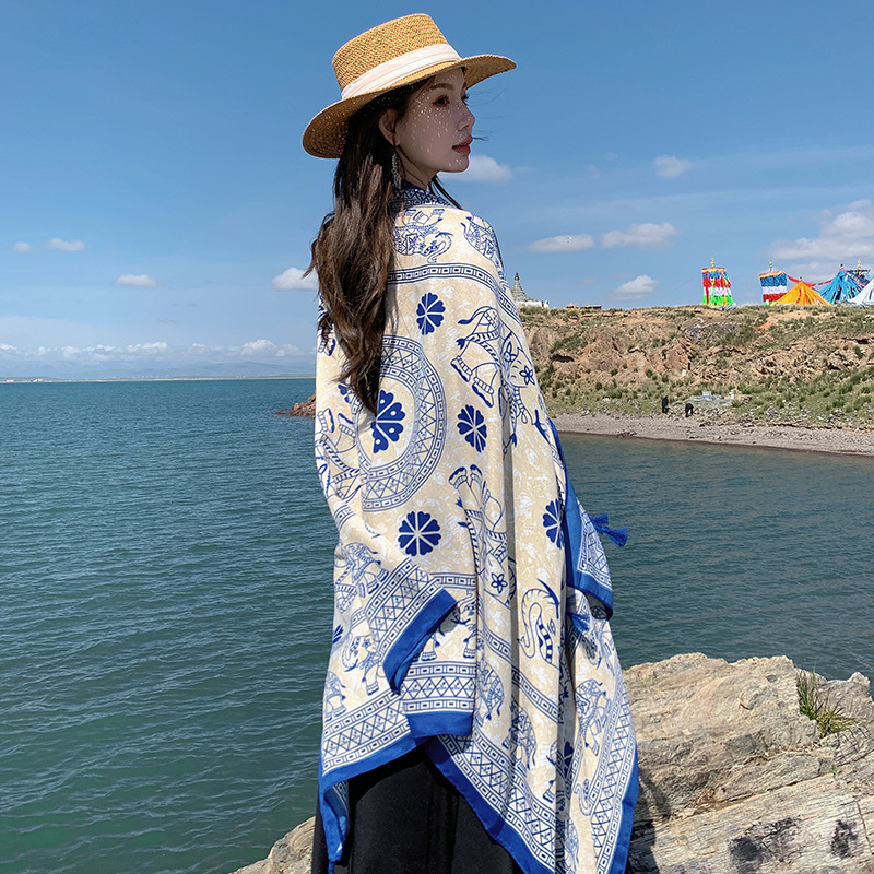 Women's Elegant Printing Cotton And Linen Shawl display picture 4