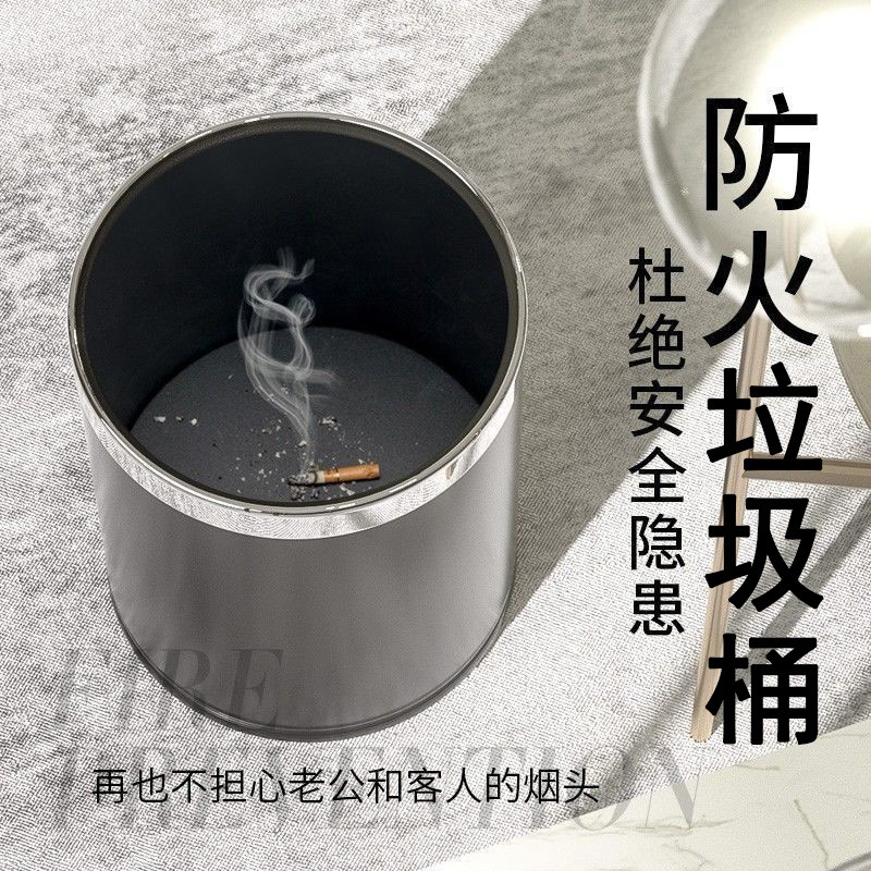 high quality Trash Can Hotel Room Hotel KTV Storage Waterproof Flame Retardant Barrel Stainless Steel Plastic Household Commercial