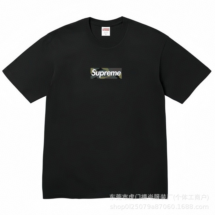クロスボーダー25ss美潮Supreme文字プリントラウンドネック半袖男女兼用カジュアルTシャツ純綿快適|undefined