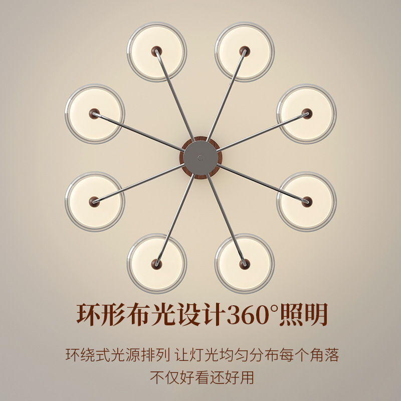 Araña de sala de estar medieval, lámpara de dormitorio de restaurante de estudio, atmósfera retro creativa americana, lámpara de color Maillard, lujo ligero