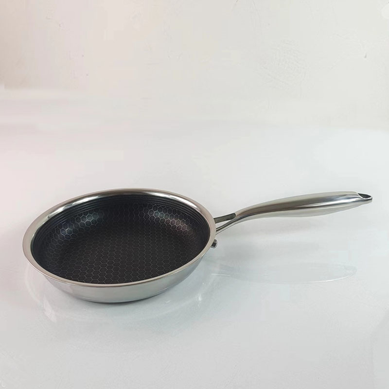 304 Stainless Steel Frying Pan Household Non-Stick Frying Pan Omelette Frying Pan Less Oil Smoke Steak Frying Frying Pan Stove Electromagnetic Universal