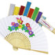 7 inch white paper fan empty white folding fan color Children's Painting fan DIY hand painted plain foreign trade