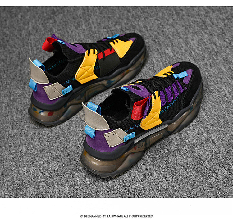 Scarpe da corsa uomo platform alla moda con tessuto traspirante_voghion.com