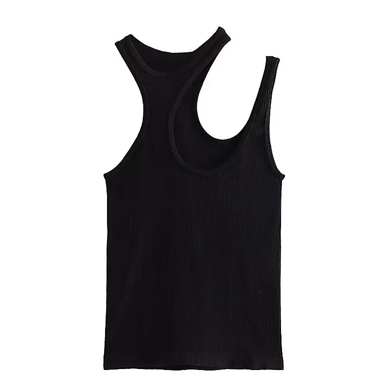 Brand sexy elastic T-shirt with a round collar
