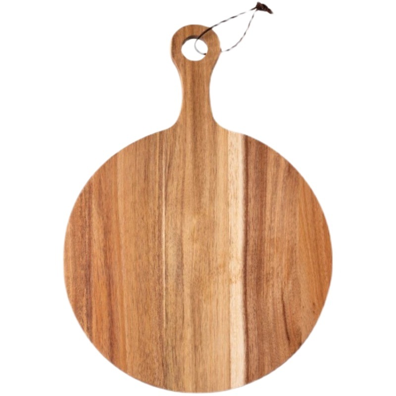 De estilo japonés Acacia filete restaurante occidental pan plato fruta filete bandeja de madera maciza placa para hornear Placa de pizza