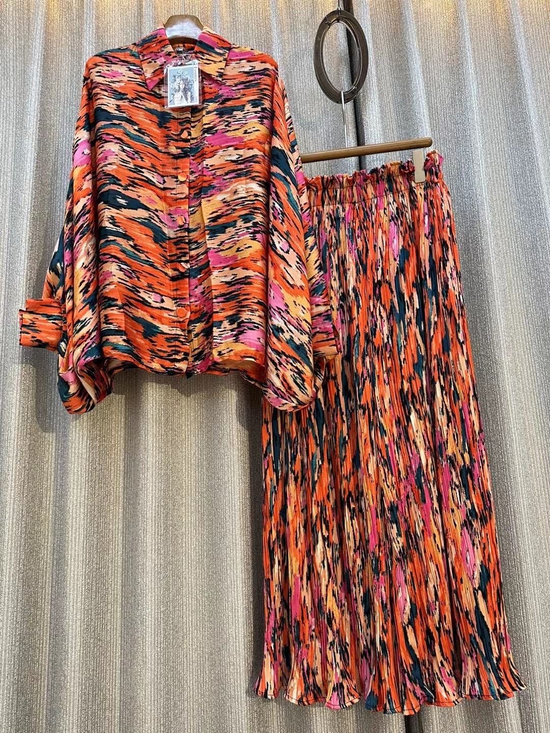 560g Weight Long Sleeve Sleeve Length Polyester Fabric Type Pant Co-ord Set Sets Type 2 Pieces Set Quantity Holiday, Street Occasion Turndown Neckline Loose Fit Type Printing, Flower Pattern Summer, Spring, Autumn Season Women's Gender Elegant, Basic Style Holiday Street Women's Elegant Basic Printing Flower Polyester Pant Co-ord Set Pants Sets 15