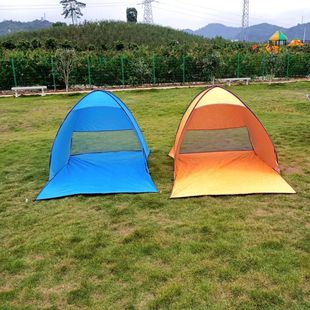 Outdoor automatic quick-open beach tent sunshade lovers beach tent sunscreen hand throwing eight-character spot wholesale manufacturers