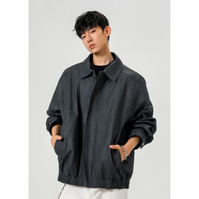 cleanfit美式扎染翻领PU皮大码夹克皮衣外套男J5228-特P75控138