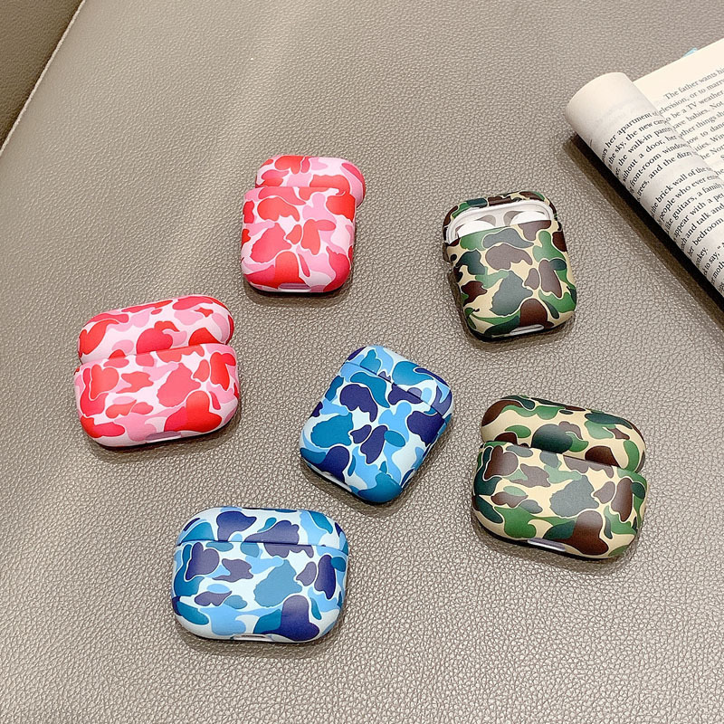 Suitable for AirPods Camouflage Pattern Protective Case, Apple Pro Creative 2/3 Universal Earphone Case, Water Sticker, 4Th Generation Hard Shell Trendy Suitable for AirPods Camouflage Pattern Protective Case, Apple Pro Creative 2/3 Universal Earphone Case, Water Sticker, 4Th Generation Hard Shell Trendy