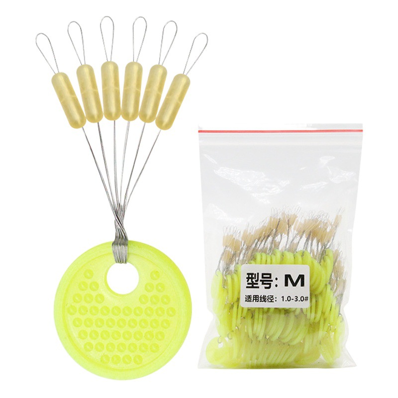 Oxford color silicone space bean bulk 100 group cylindrical raw rubber does not damage the line high concentricity positioning bean fishing gear