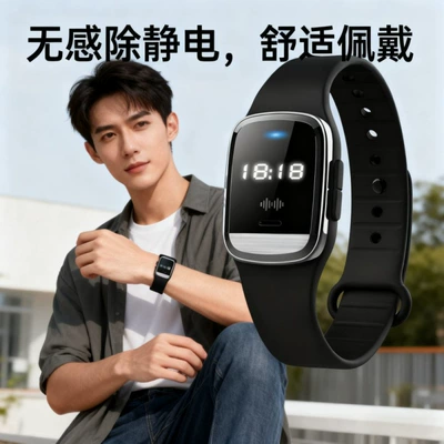 Smart Anti-Static Wristband, Static Electricity Eliminator, Anti-Static Device for Releasing and Removing Static Electricity, Suitable for Men and Women in Winter
