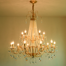 美式水晶吊灯客厅灯轻奢大气创意别墅卧室灯法式设计师款餐厅灯具