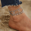 Beach ankle bracelet heart-shaped, suitable for import, European style