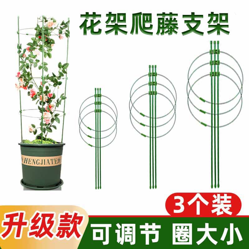 Flower Stand Climbing Vine Bracket Flower Pot Gardening Pillar Rose Clematis Ball Orchid Pothos Plant Anti-Falling Climbing Branch Lingzhi