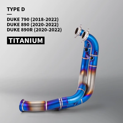 800NK 800MT modified exhaust – Exhaust pipe - d-titanium-alloy-blued-finish