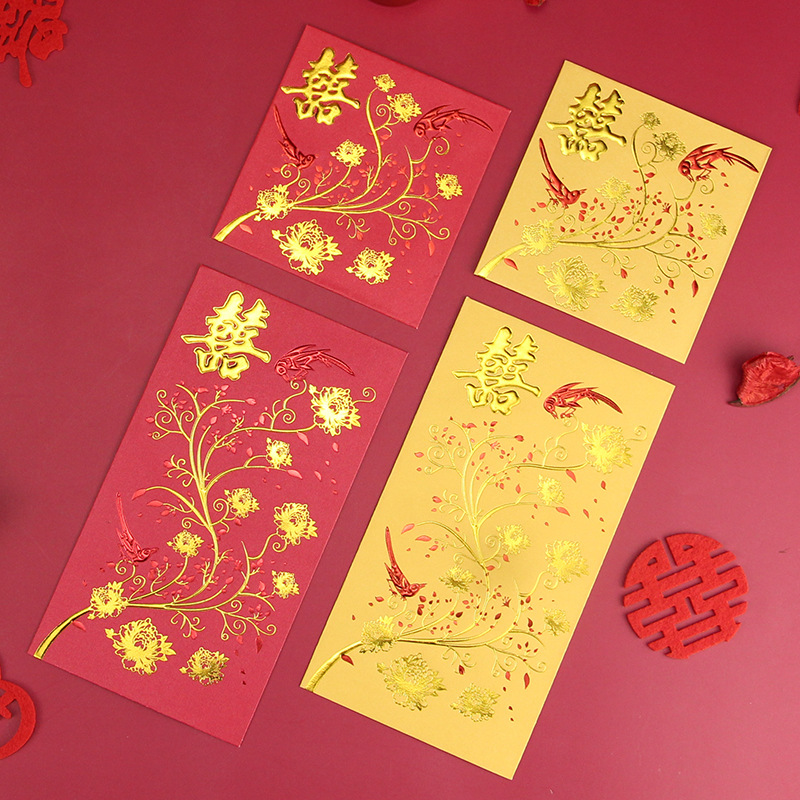 紅包喜鵲報喜結婚回禮隨份子專用港版精緻古典元素利是封喜結良緣