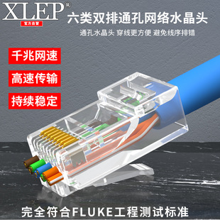Xianglei XLEP Super Six category CAT6CAT6A perforated source manufacturer in stock through hole Crystal Head wholesale