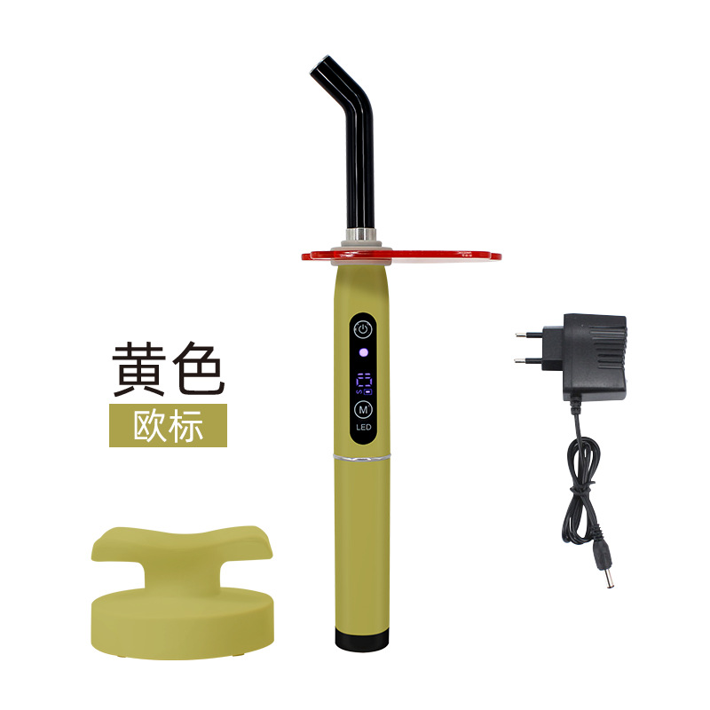 Máquina de fotocurado dental, máquina de curado de resina fotosensible LED oral, lámpara de fotocurado de alta potencia de doble uso enchufable y con luz de color.